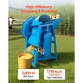 thumbnail image 2 of KFFKFF Hay Chopper, 2200W Corn Straw Chopper with Double Feed Ports, 1719lbs/h Capacity Forage Corn Stalks Cutting Machine, 220V Multifunctional Grass Feed Pulverizer, 2 of 9