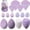 Purple, variant on Makeup Sponge Set, 14 count for Liquid Cream, and  Latex Free Makeup Blender Sponges Multi-colored for Makeup Application with Storage Box Purple Gifts