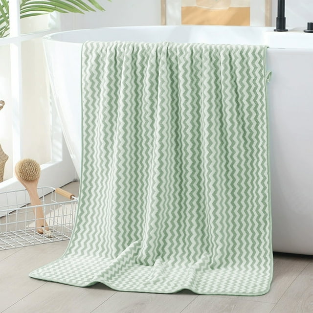 RKSTN Polyester Bath T Owel Water Ripple Soft Skines-Friendly Bath Towels Super Large Size Absorbent Swift-Drying Bath Towels High-End Fashion Bath Products Suitable for Bathroom