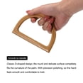 thumbnail image 4 of Uxcell 4.7" D Shape Purse Handles Handbag Handle Replacement for DIY Making, 4Pack Brown, 4 of 6