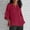 Hot Pink#2, variant on Fesfesfes Women's Oversize Blosues Home Casual Three-Quarter Sleeves Round Neck T-shirt Solid Color Loose Breathable for Daily Wearing(White,M)