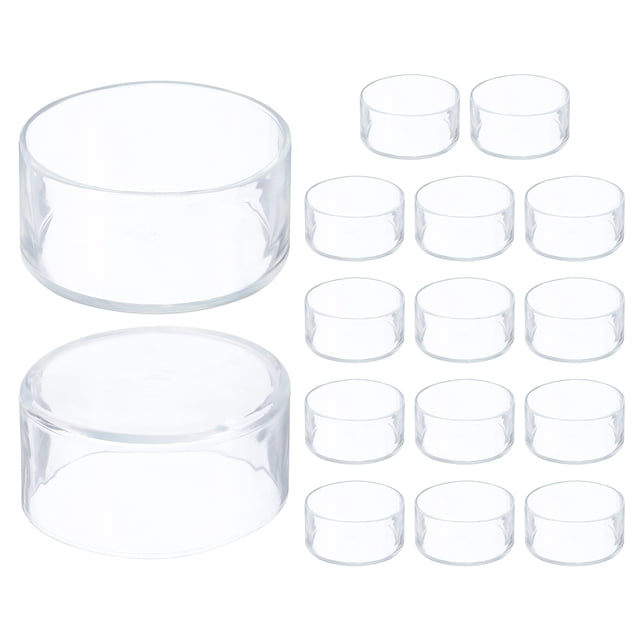 Uxcell 16 Pcs Protectores de Suelo de Silicona para Patas de Silla 60 mm/2.35" Redondos Tapas Antideslizantes para Patas de Silla para Pisos de Madera Reducir Ruido y Rasguños, Transparente