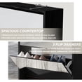 thumbnail image 5 of Prime Garden Mirror Shoe Cabinet, Mirrored Shoe Rack with 3 Tier for Entryway,Black, 5 of 8