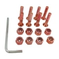thumbnail image 1 of Skateboard Hardware 8PCS Juego de pernos y herramientas Accesorio portátil para monopatín con naranja Zulema tornillos para patineta, 1 of 8