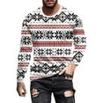thumbnail image 3 of Christmas T-Shirts for Men Long Sleeve Vintage Snowflake Graphic Pajamas Tee Basic Crew Neck Casual Slim Fit Fall Winter Family Xmas Gift Mens T-Shirts Black L, 3 of 6
