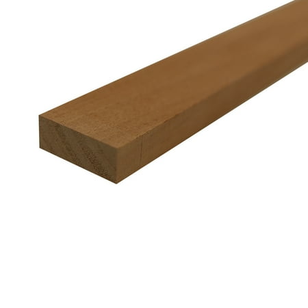 Spanish Cedar Thin Stock Lumber Boards - 1" x 2" x 12" (1 Piece) | Thin Dimensional Lumber | Lumber Boards