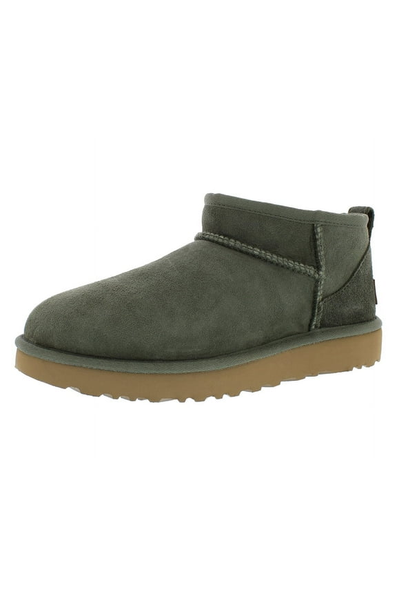 Classic Ultra Mini Women's Suede Wool Lined Ankle Boots