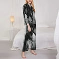 thumbnail image 3 of Goofa Running Horse Printed Women’s 2 Piece Pajama Set Super,Pajamas Women's Long Sleeve Sleepwear Soft Button Down Loungewear Pjs Lounge Set Nightwear-Small, 3 of 9