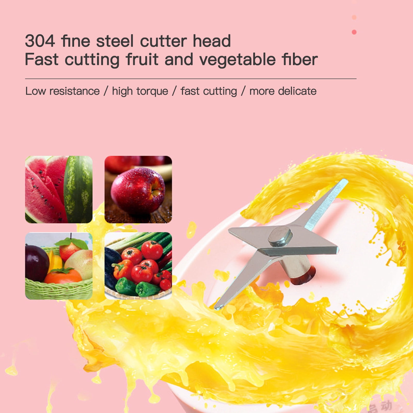 LSLJS Portable Blender, Mini Portable Electric Fruit Juicer,400ml USB Charging Personal Mixer,Handheld Fresh Juice Blender Bottle for Sports Travel Sports Kitchen