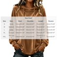 thumbnail image 3 of Hurxie Women Casual Hoodie Velour Long Sleeves Fashion Pullover Loose Fit Tunic Winter Tops Comfy Shirts, 3 of 7