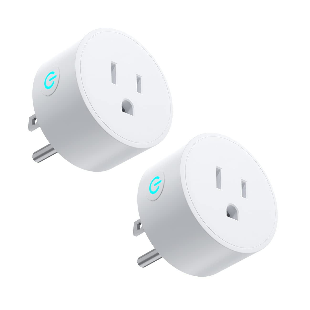 2 PCS Smart Plugs Mini Bluetooth WIFI Smart Socket Switch Works with Alexa,  Echo & Google Home, Remote Control Smart Outlet with Timer Function, No Hub  Required 