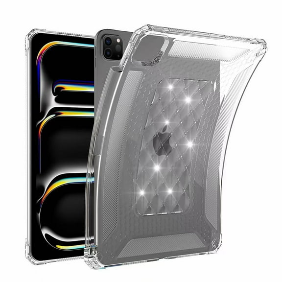 Dteck Case for iPad Pro 11 Inch (2022/2021/2020/2018), Built-in Pencil Holder Shockproof Impact Resistant Flexible Transparent Clear TPU Protective Shell,Clear