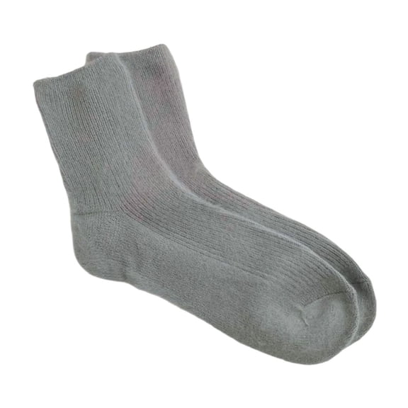 Jamicy Crew Socks for Women Soft Solid Color Mid-Cut Socks for Women Winter Thickened Warmth Home Warmth New Year Socks
