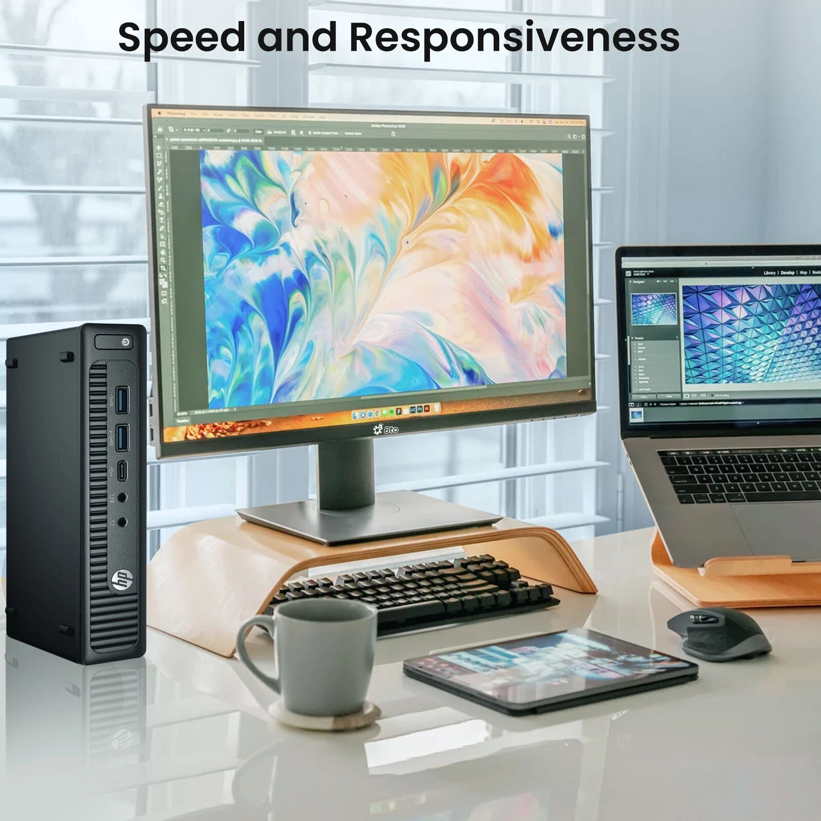 Restored HP ProDesk 600 G2 Mini Desktop PC - Intel Core i3-6100T, 3.20 GHz - 16GB DDR4 RAM, 256GB SSD - Wi-Fi, Keyboard & Mouse - Win 11 Pro (Refurbished)
