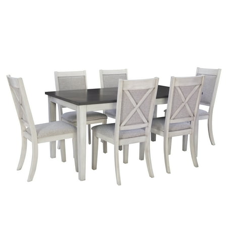 Linon Marcum 7Pc Dining Set White One Box