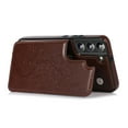 thumbnail image 4 of Dteck Case For Samsung Galaxy S22,Shockproof Rubber Hybrid Pattern Leather Card Holder Wallet Back Flip Case Kickstand Cover for Galaxy S22 5G,Brown, 4 of 5