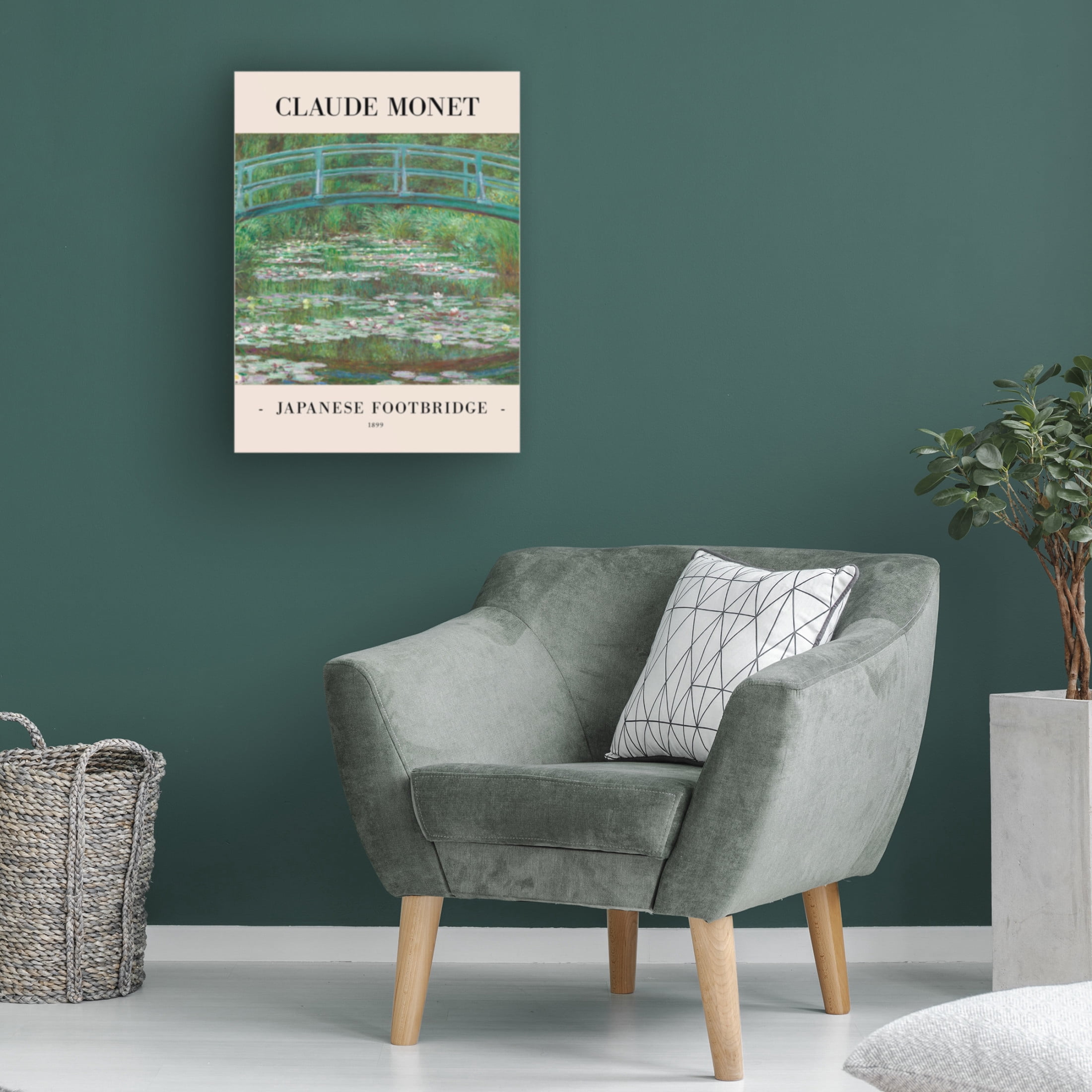 Trademark Fine Art Pictufy  Japanese Footbridge 1899 Canvas Wall Art