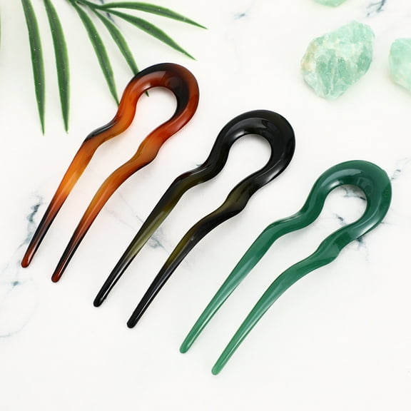 ETHZZLE 3Pcs Strong Pc Material French Hair Pins for Buns Stylish Hair Accessories