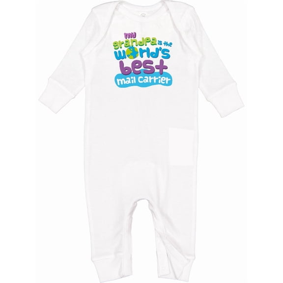 Inktastic Mail Carrier Grandpa Mailman Baby Romper Coveralls