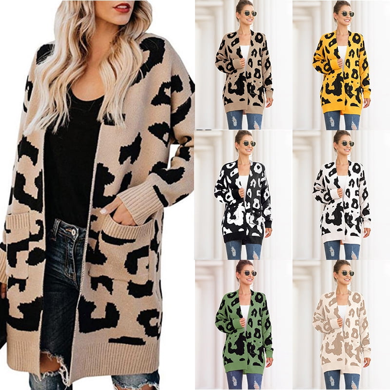 cheetah cardigan sweater