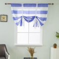 thumbnail image 3 of Semi Sheer Window Curtain Cute Bowknot Tie Up Roman Curtain Rod Pocket Semi Sheer Kitchen Stripe Pattern Balloon Curtain for Kithchen Bedroom Window Curtain,46 x 63 Inch, 3 of 10