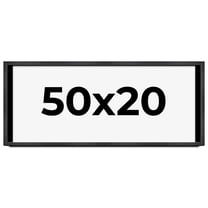 50x20 Frame Black Charcoal Grey Wood Textured Picture Frame | 0.75 Inch Moulding Width | Gunmetal