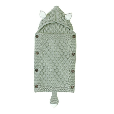 

Ear Sleeping Swaddle Swaddle Knitted Blanket Baby Wrap Rabbit 3D Baby Care