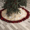 thumbnail image 2 of Ounissouiy Delantal de árbol de Navidad con patrón de copos de nieve, cubierta de Base de tela lavable, alfombra redonda resistente al desgaste, sala de Kits de decoración para fiestas Ounissouiy HA070540-00, 2 of 6