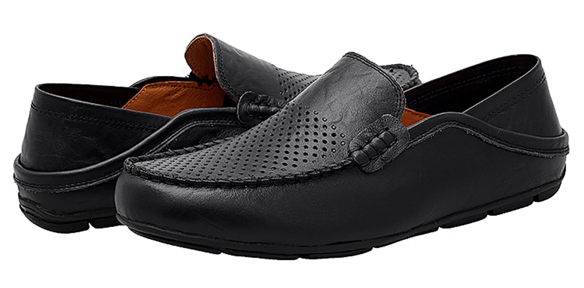 Go Tour Men\'s Premium Genuine Hand-made Leather Casual Slip on Driving Shoes 10 Amazon.com | Go Tour Men main image 3