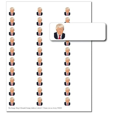Donald Trump Address Labels - 1" x 2-5/8" - 30 per Sheet - Total of 150 Labels (oal994)