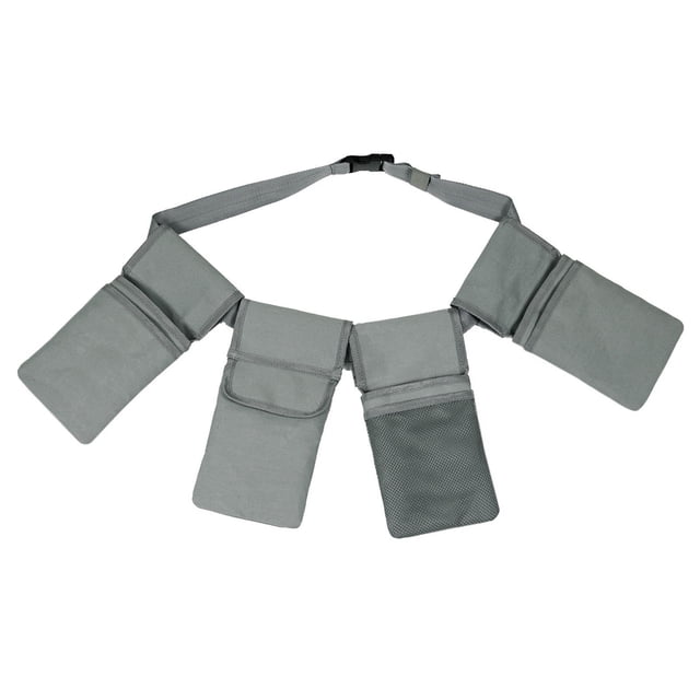 Cinturón de herramientas de jardín con 4 bolsas Lona impermeable Cintura de jardín TFixol Bolsa de almacenamiento