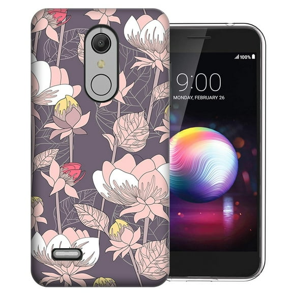 MUNDAZE LG K40 X420 Vintage Peony Flowers Design Phone Case Cover
