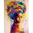 thumbnail image 1 of Pintura diamante acuarela mujer africana JM 5D, 1 of 5