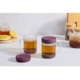 thumbnail image 2 of Ello Nova Shine 12oz Glass Mug with Lid, Figgy Pudding, 2 of 7
