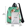 thumbnail image 3 of FORMRS Women's Travel Backpack Purse Anti-Theft Hidden Pockets Casual Shoulder Bag, Green American Footballs, 3 of 7