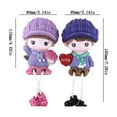 thumbnail image 3 of Juego de 2 adornos colgantes de resina para parejas | Bonitas figuras de resina de hombre y mujer de 8 x 18 cm | Decoración de escritorio para el hogar, la oficina y el dormitorio | Regalo románti, 3 of 5