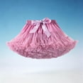thumbnail image 5 of Falda de moda para niños, color sólido, cintura elástica, media falda de malla, falda de actuación escénica, vestido de poliéster para niña, 5 of 5