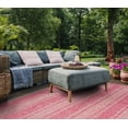 thumbnail image 4 of SAFAVIEH Courtyard Robert Striped Indoor/Outdoor Area Rug, 6'7" x 6'7" Square, Light Grey/Fuchsia, 4 of 10