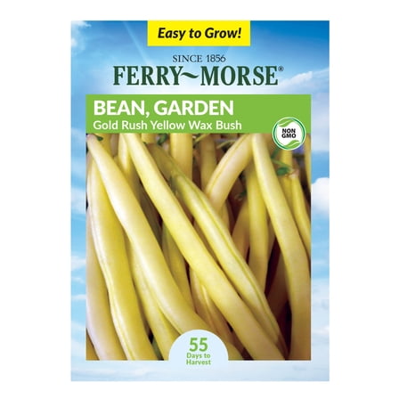 Ferry-Morse 8.5G Bean Goldrush Yellow Wax Bush Annual Vegetable Seeds, Full Sun