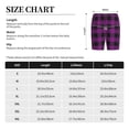 thumbnail image 5 of Wukai Purple Black Plaid Men’s Short Pajama Pants With Pockets Soft Sleep Pj Shorts for Men-4X-Large, 5 of 6