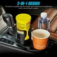 thumbnail image 1 of MesaSe Car Cup Holder Expander Adapter  TSV 2 in 1 Multifunctional Dual Cup Mount Extender Organizer for Vehicles  360°Rotating Adjustable Base  for 20 oz 3.0”-5.9” Coffee Drinks Bottles, 1 of 7