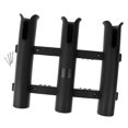 thumbnail image 4 of Soporte para cañas de pescar de 3 tubos, organizador de soporte para 3 cañas. negro5, 4 of 5
