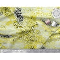 thumbnail image 2 of Soimoi Yellow Cotton Duck Fabric Leopard Animal Skin Printed Fabric 1 Yard 42 Inch Wide, 2 of 3