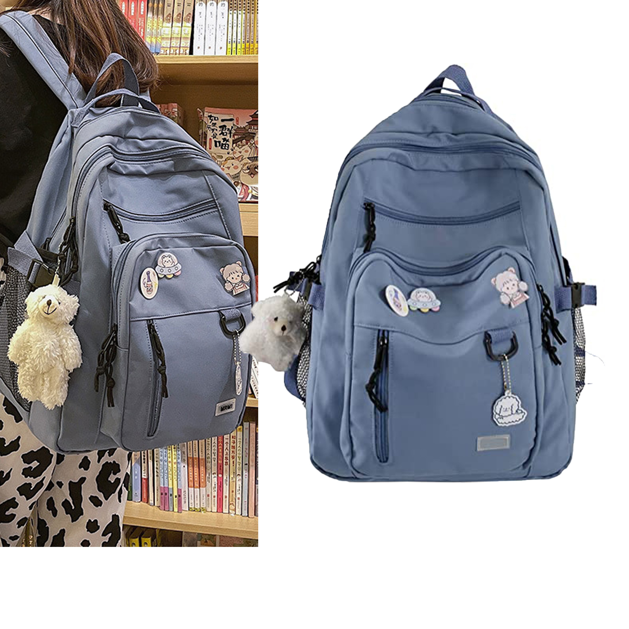 High School Girls Backpack School Bags For Teenage Girls Multi Pockets