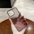 thumbnail image 3 of luxury Slim Anti Yellow Corrugated Pattern Soft Clear Phone Case For iPhone 16 15 14 13 12 11 Pro Max Transparent Chic Cover Clear For iPhone 15 Pro Max, 3 of 5