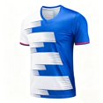 thumbnail image 5 of Soccer Jerseys for Kids Boys & Girls Ndbuld Children's Short Sleeve Top With Elastic Waist Shorts Sportswear And Soccer Set For Middle And Big Kids Blue 3XS, 5 of 8