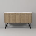 thumbnail image 5 of Lancy 60 in W x 20 in D Rustic Acacia Double Bath Vanity and Cultured Marble Top, 5 of 10