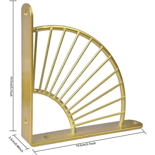 Soporte de pared, soportes Soporte de estante montado en la pared Estantes de pared Soporte triangular Estante de pared Soporte de pared Estante de pared de madera Soporte de estante (Oro) ZefeiWu 8390606197689
