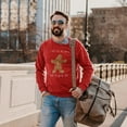 thumbnail image 3 of Old Glory Mens Christmas Gingerbread Man Can't Feel My Face Long Sleeve Sweatshirt, 3 of 6