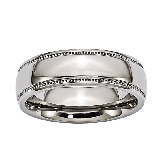 Titanium 7mm Comfort-fit Milgrain Band